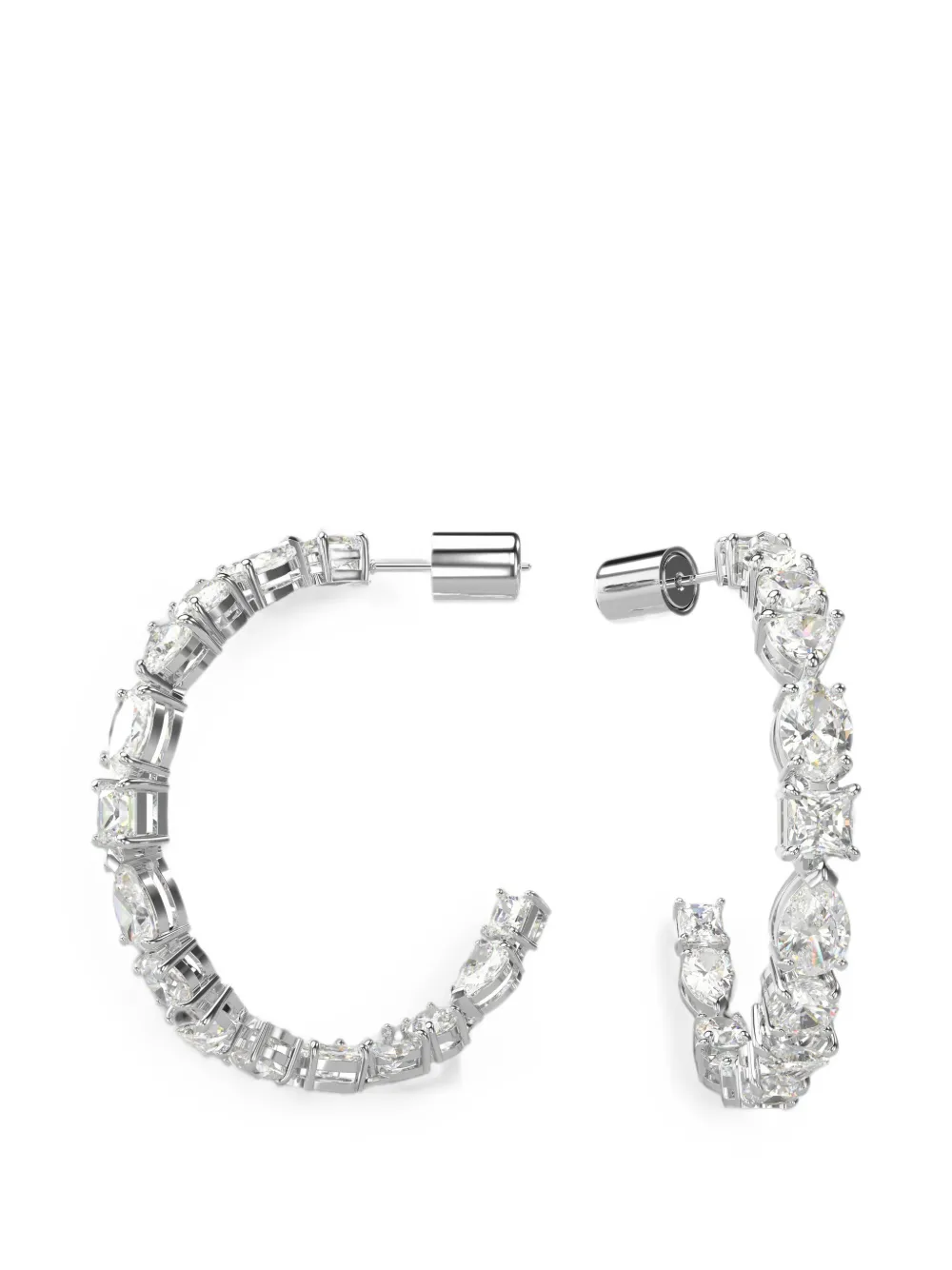 Swarovski Mesmera crystal-embellished hoop earrings - Argento