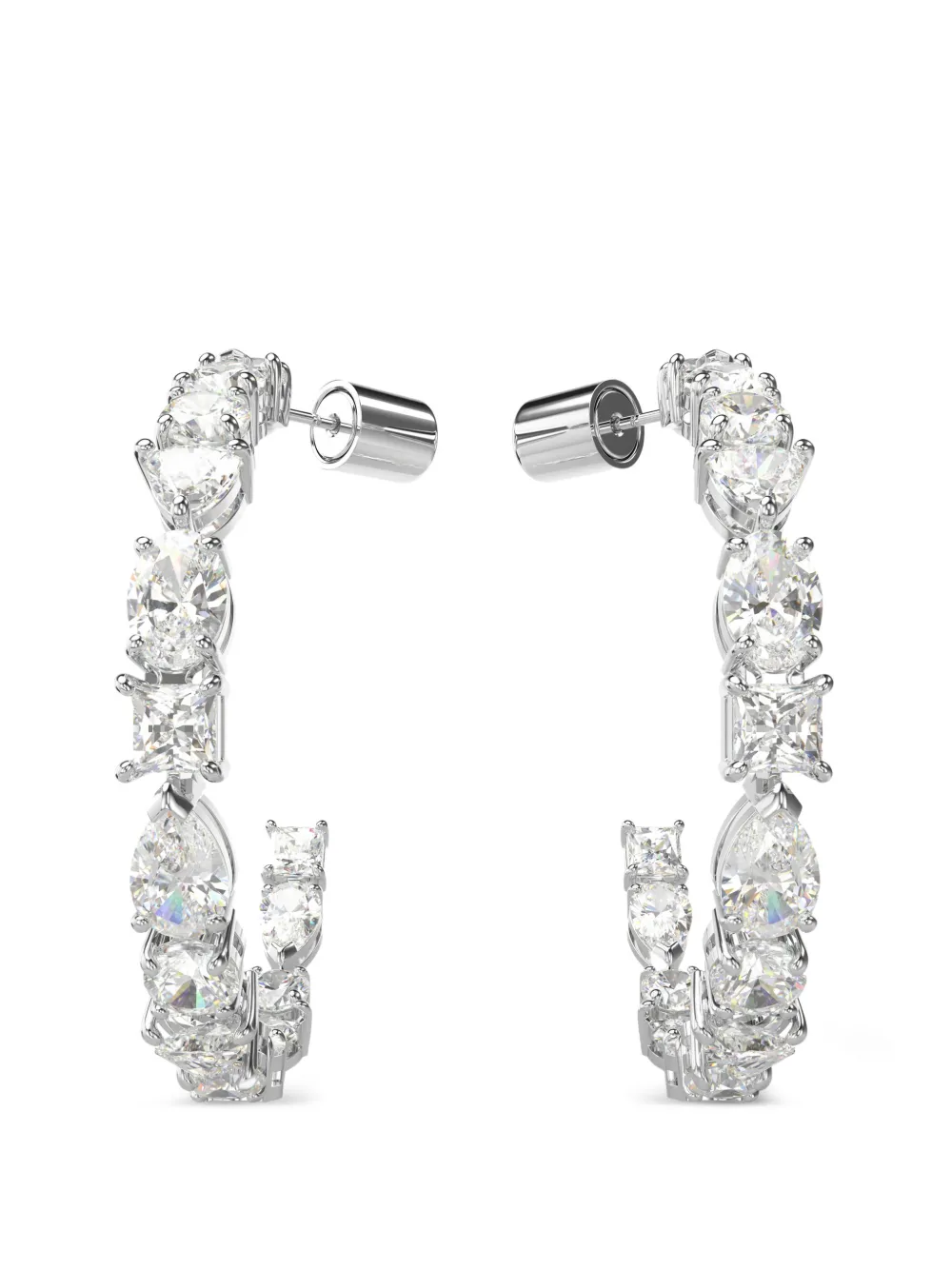Swarovski Mesmera crystal-embellished hoop earrings - Argento