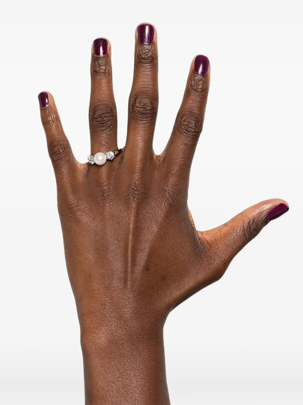  Swarovski Crystal Pearl Embellished Ring - Whi/rhs White 