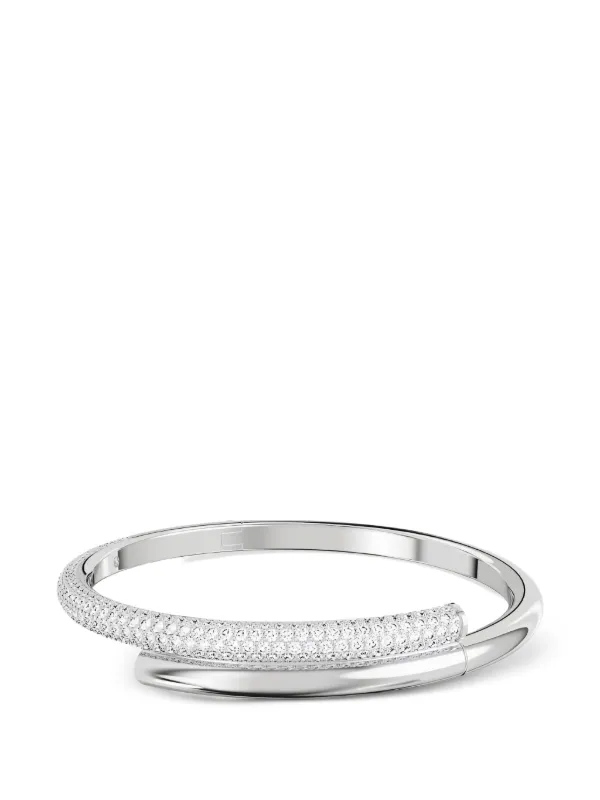 Swarovski Dextera クリスタル バングルブレスレット | シルバートーン