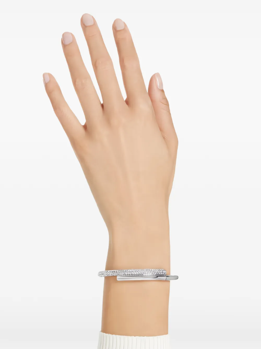 Swarovski Dextera クリスタル バングルブレスレット | シルバートーン