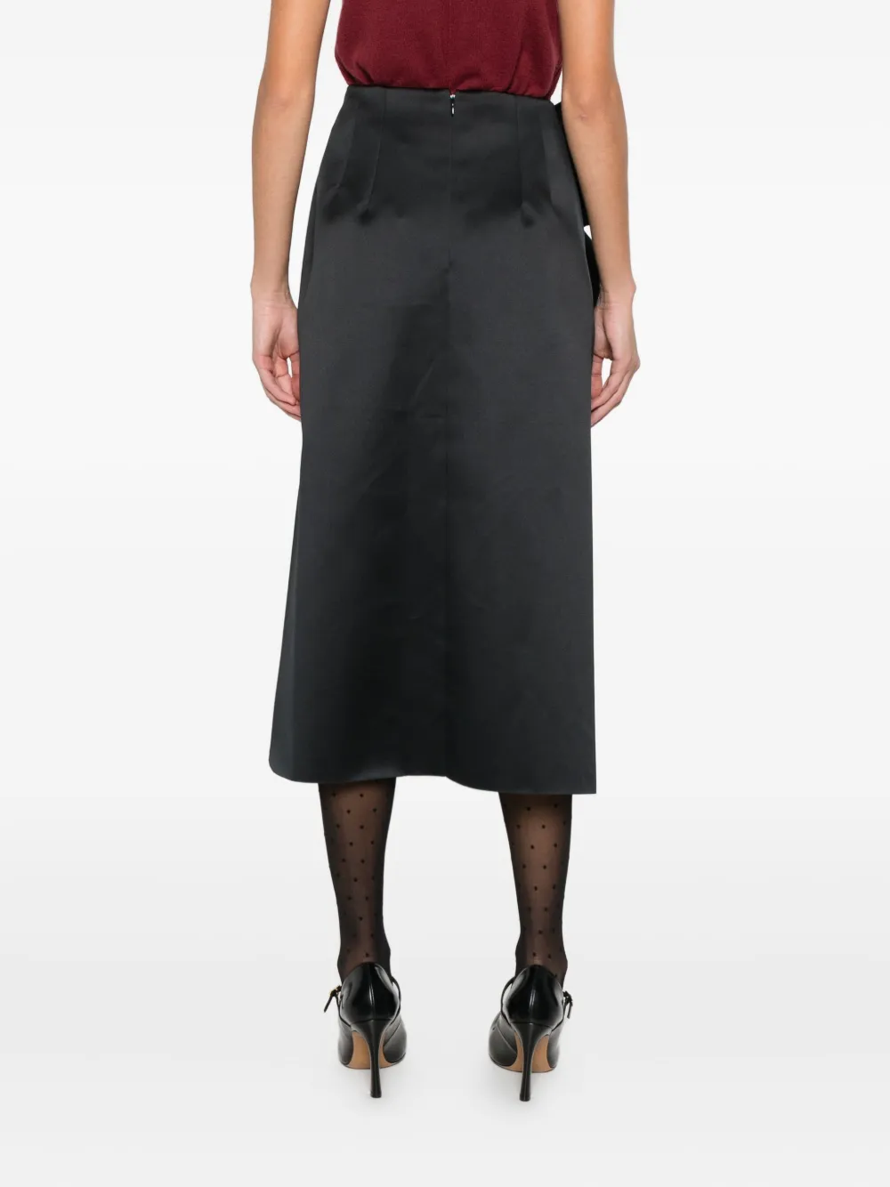 Viktor & Rolf Bow-embellished Midi Skirt In Black