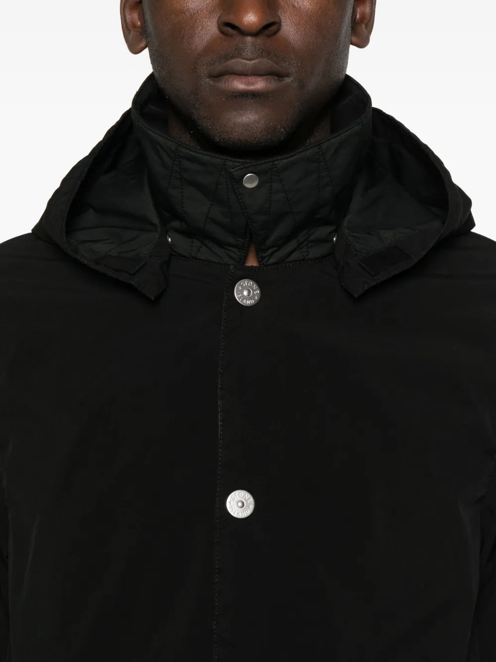 Stone Island Parka met afneembare capuchon Zwart