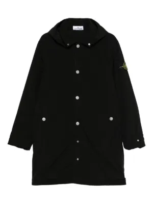 Stone Island Capospalla Lungo コート | ブラック | FARFETCH JP