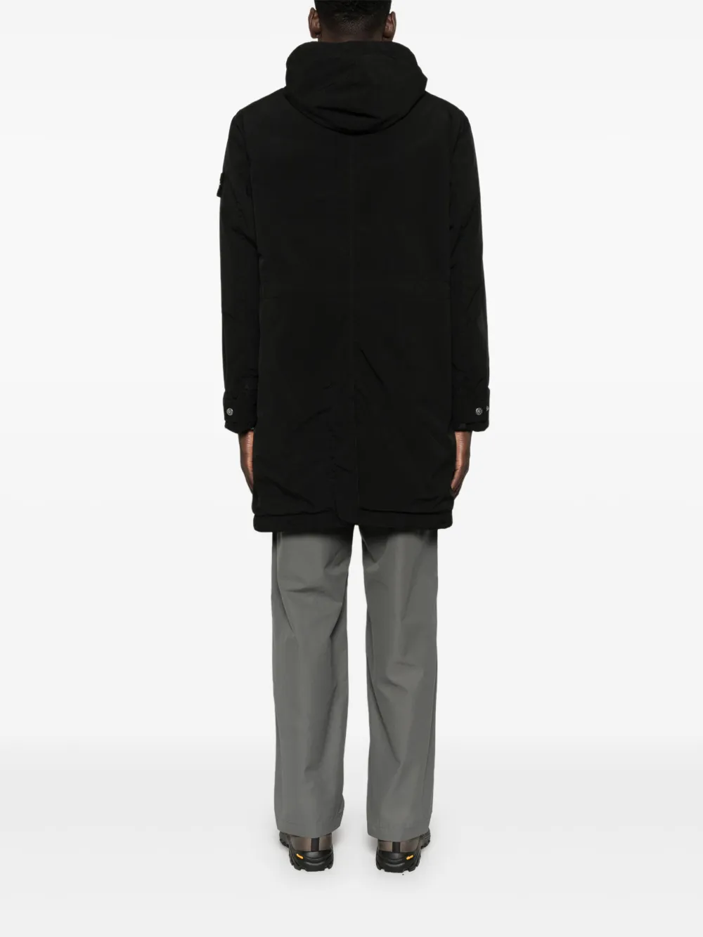 Stone Island Parka met afneembare capuchon Zwart