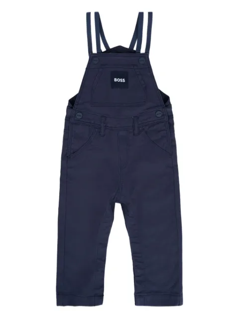 BOSS Kidswear striped-strap cotton jumpsuit