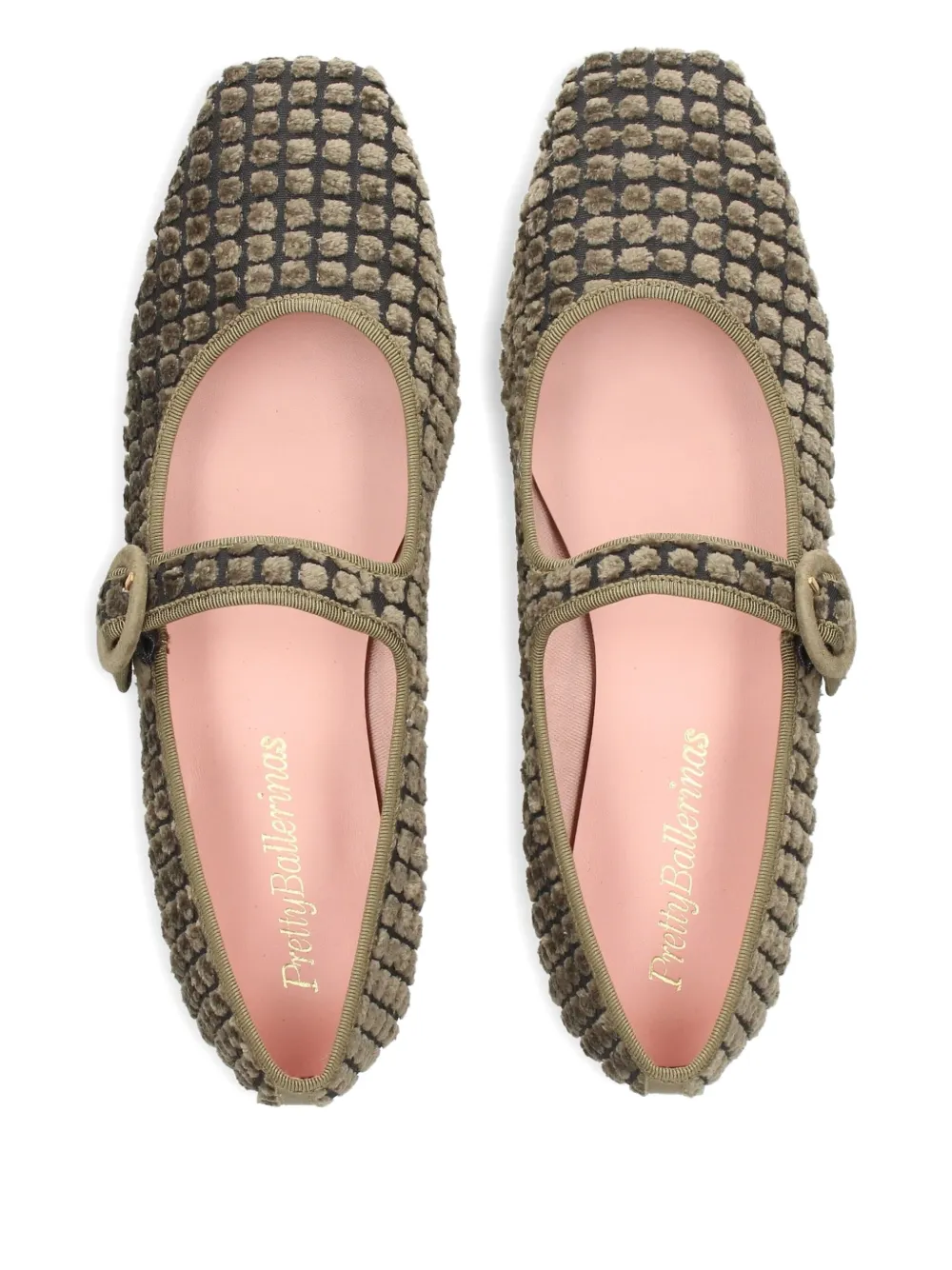 Pretty Ballerinas Georgia buckle-detail ballet flats Green
