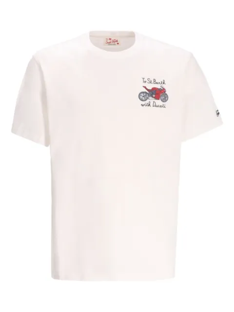 MC2 Saint Barth motorcycle-print cotton T-shirt