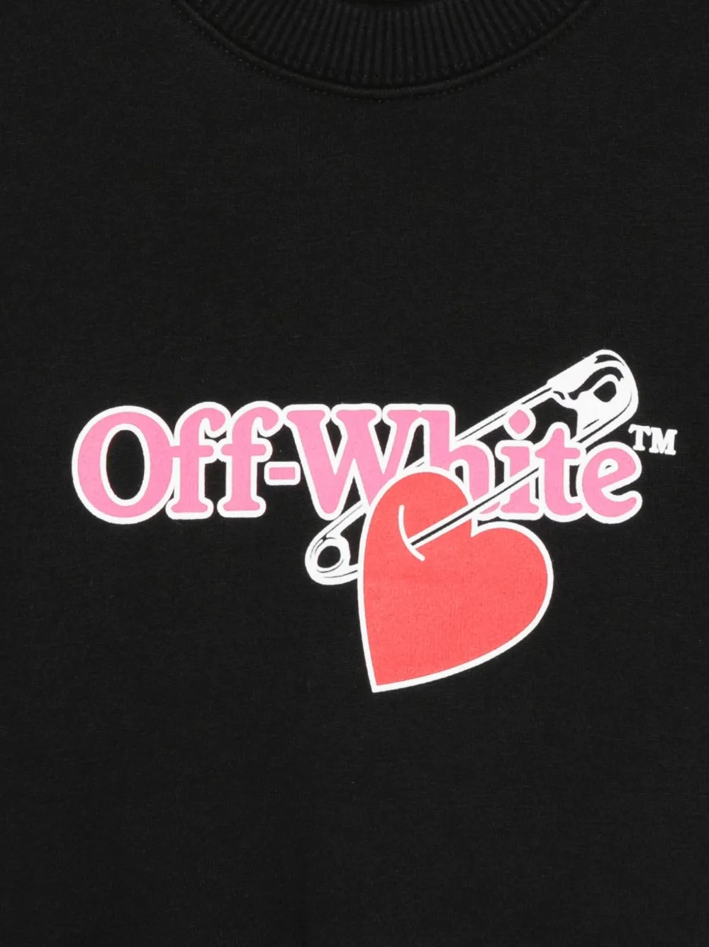 Off-White Kids Sweater met logo Zwart