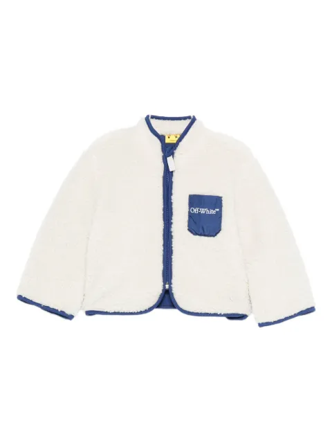 Off-White teddy zip-up jacket