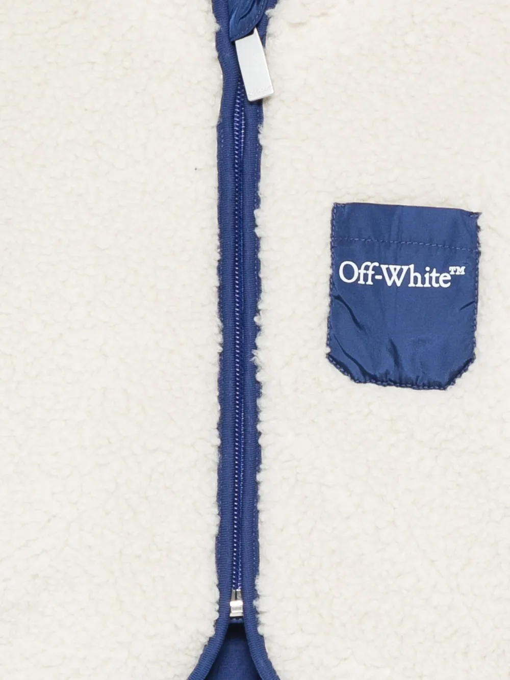 Off-White Teddy jack met rits Wit