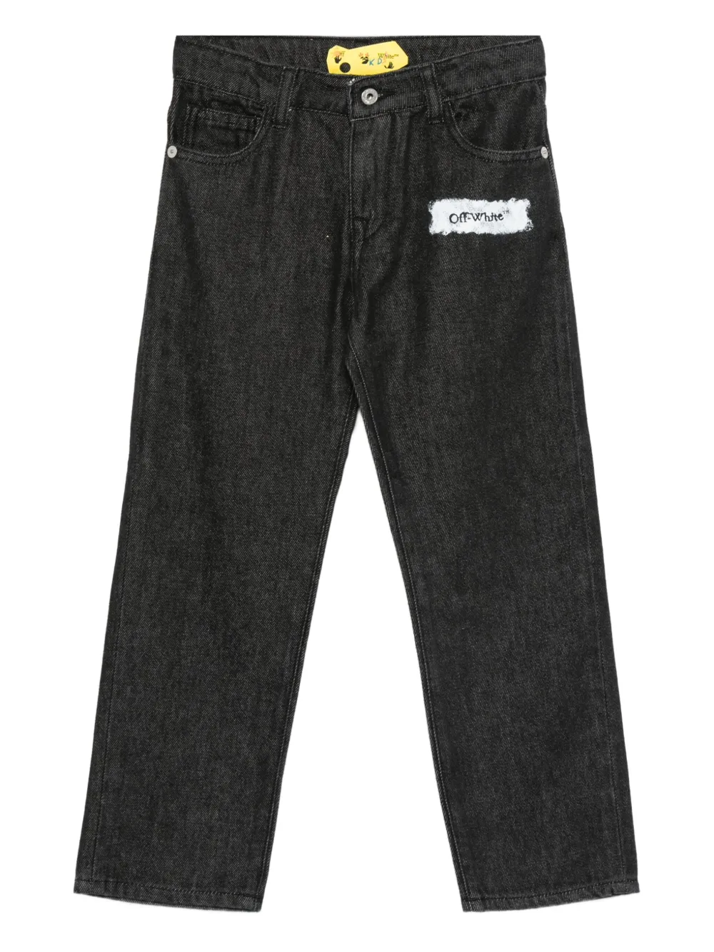 Off-White Kids logo-patch jeans | Black | Image 1