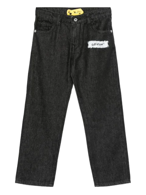 Off-White Kids جينز بشارة شعار الماركة