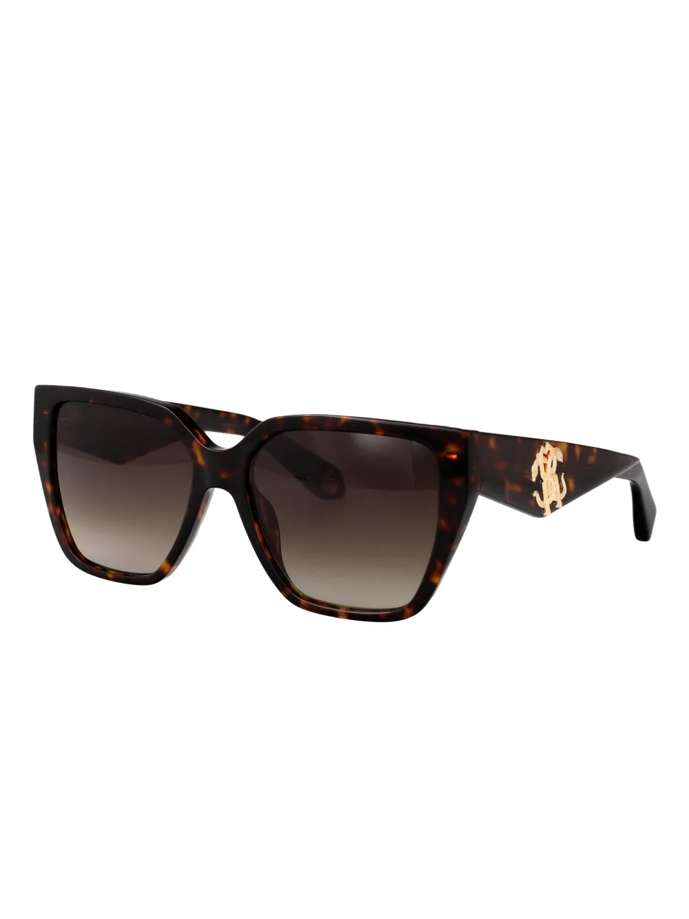 Roberto Cavalli logo-plaque square sunglasses - Bruin