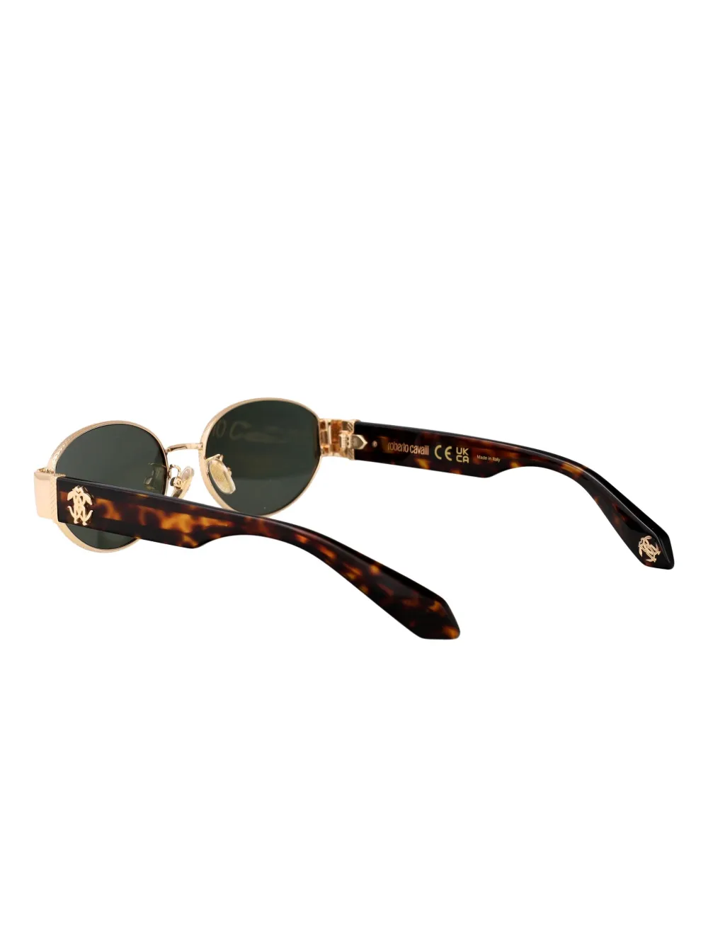 Roberto Cavalli Zonnebril met ovalen montuur Goud