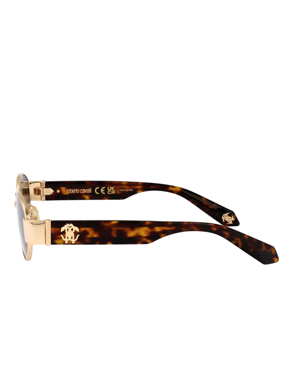 Roberto Cavalli Zonnebril met ovalen montuur Goud
