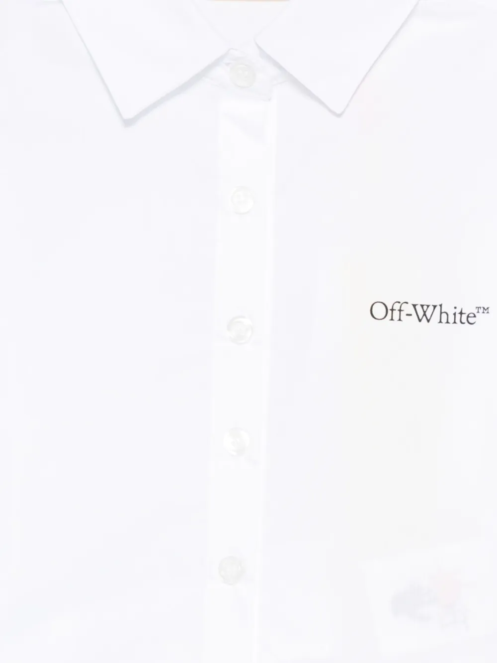 Off-White Kids Cropped shirt met Arrow-print Wit