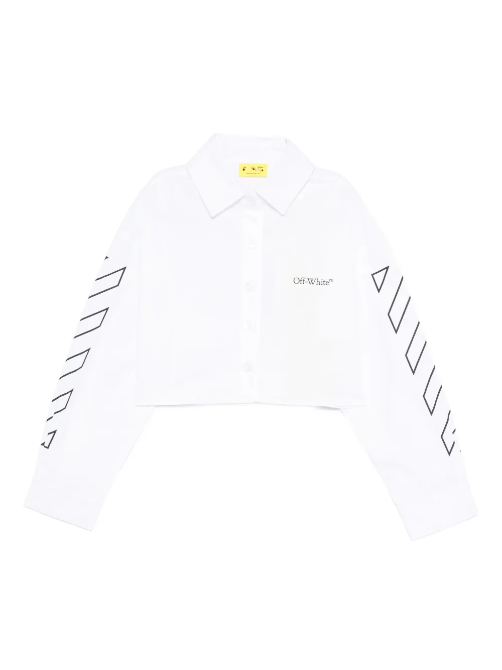 Off-White Kids クロップド シャツ - ホワイト Off-White Kids クロップド シャツ - ホワイト