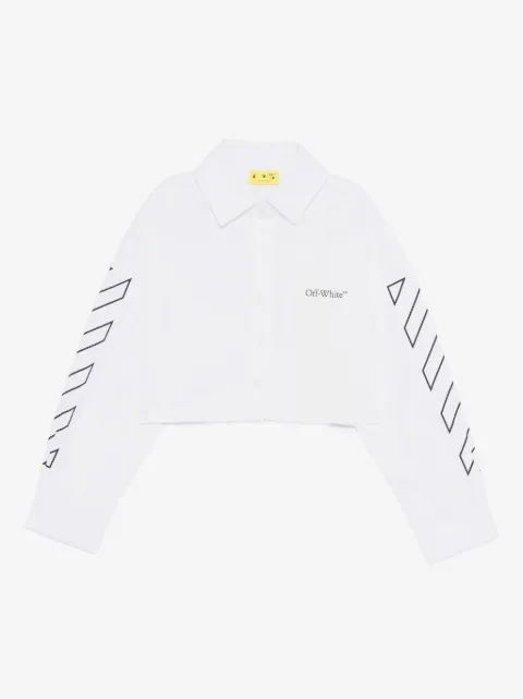 Off-White Kids camisa corta con motivo de flecha