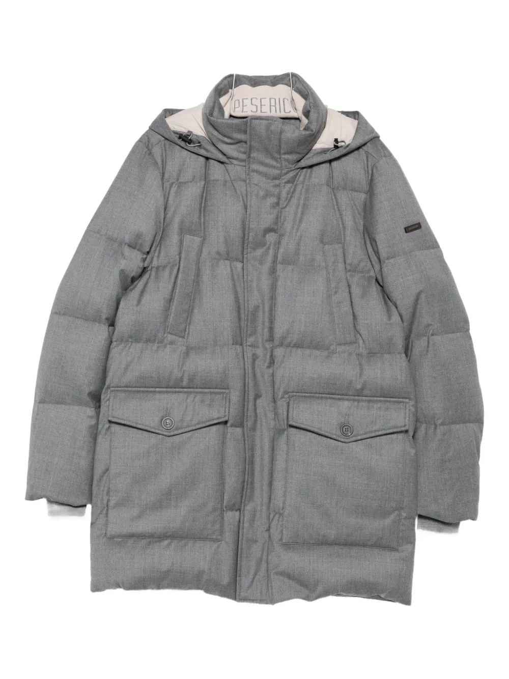 Peserico hooded quilted coat - Grigio