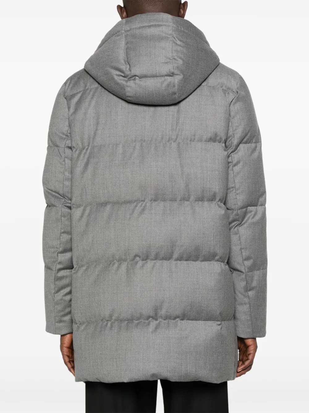 Peserico Gewatteerde jas met capuchon Grijs