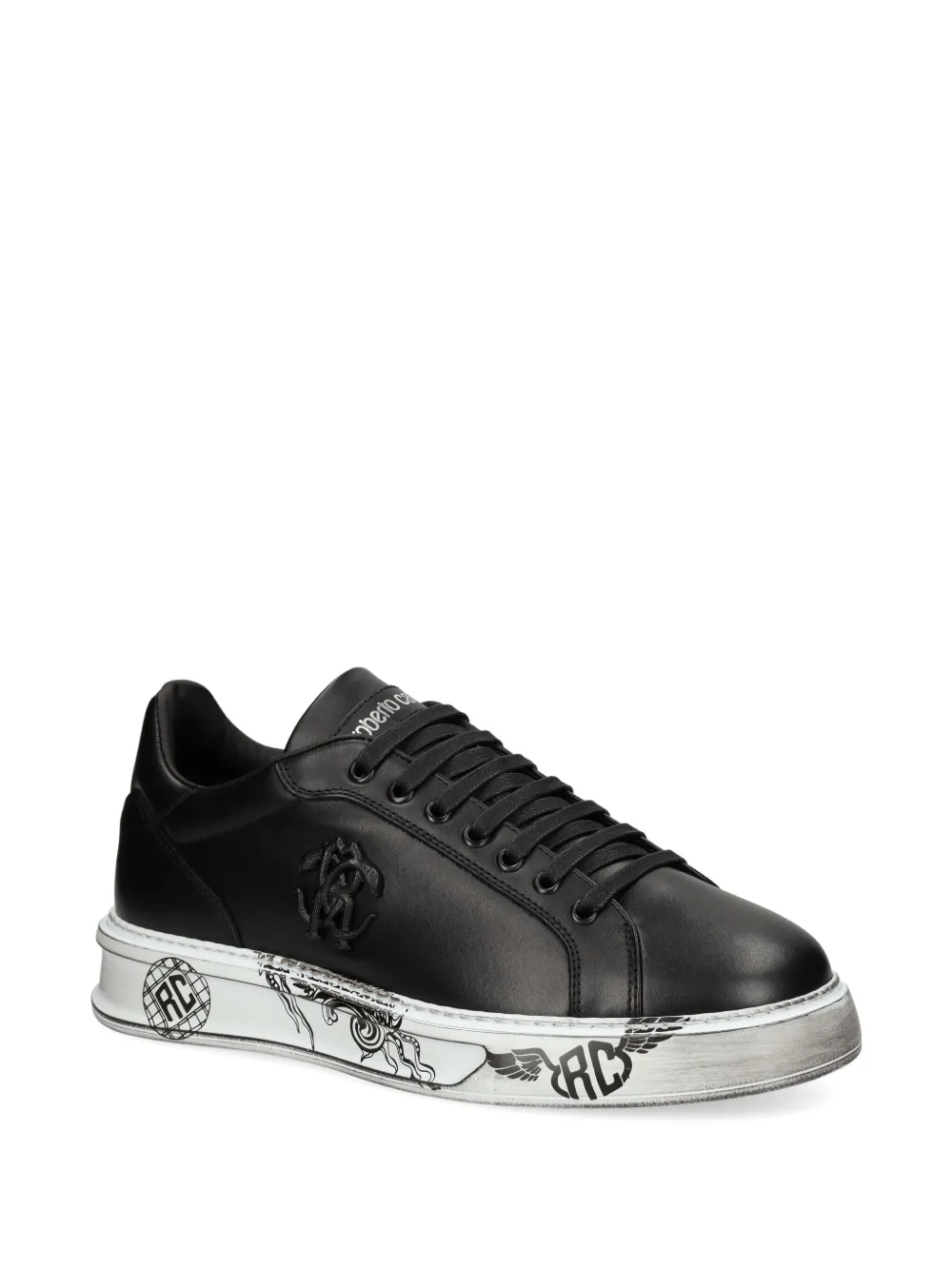 Roberto Cavalli Logo-embellished Sneakers In Multi