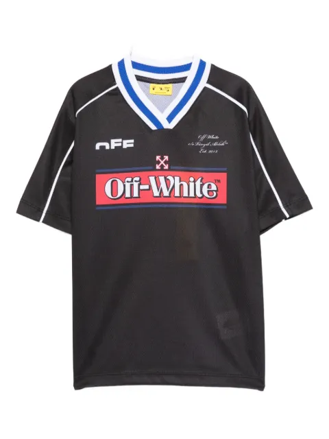 Off-White logo-print v-neck top