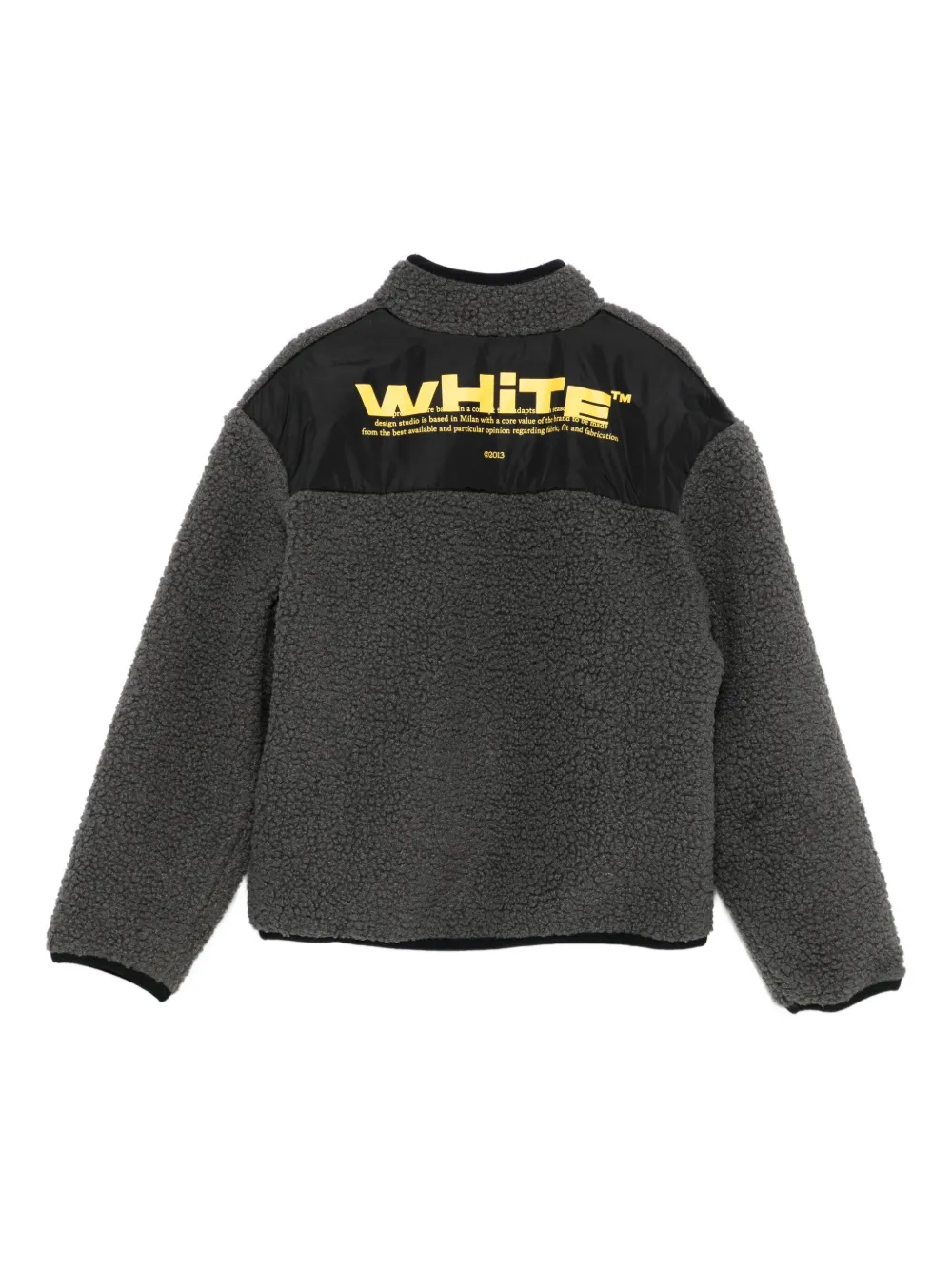 Off-White fleece zip-up jacket | Boys Padded Jackets | Image 2