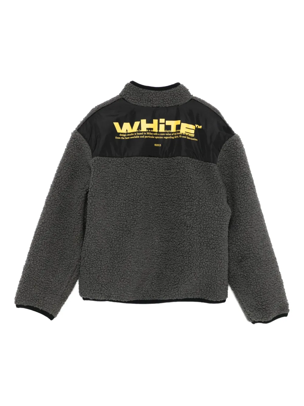 Off-White fleece zip-up jacket | Boys Padded Jackets | Image 2