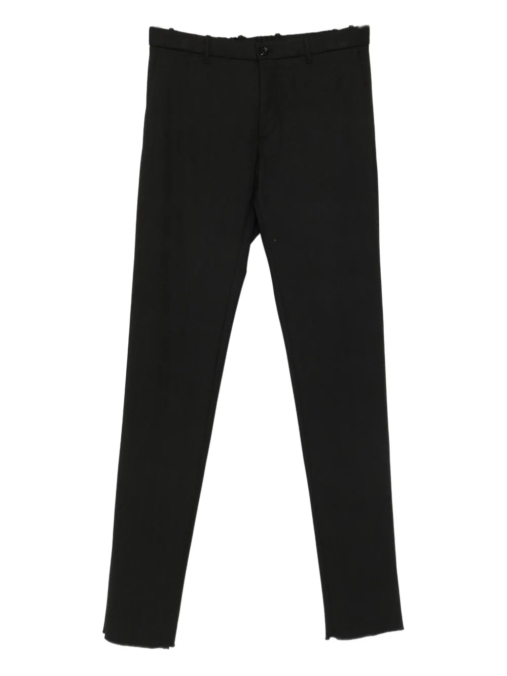 Incotex frayed-hem pants - Nero