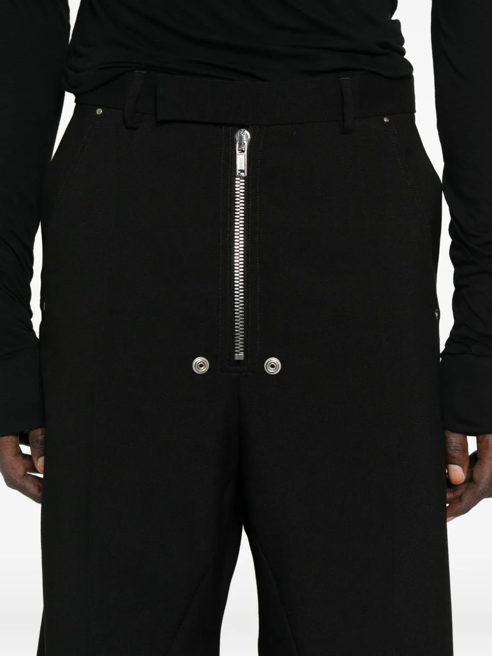 Rick Owens Virgin Wool Trousers In Animal Print