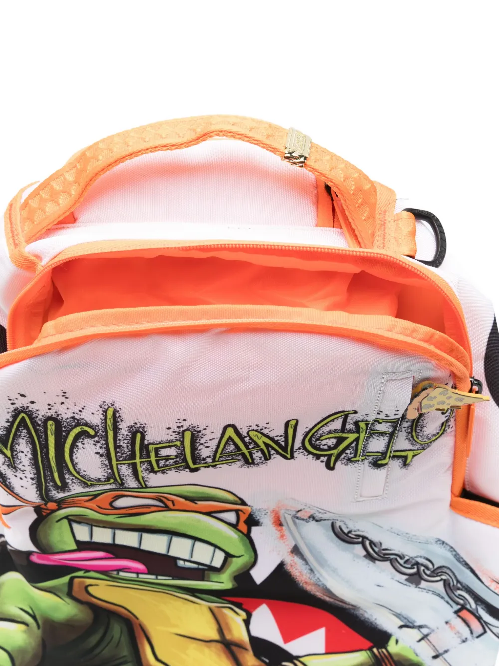 Sprayground Kid Michel Angelo Ninja Turtle Backpack In White