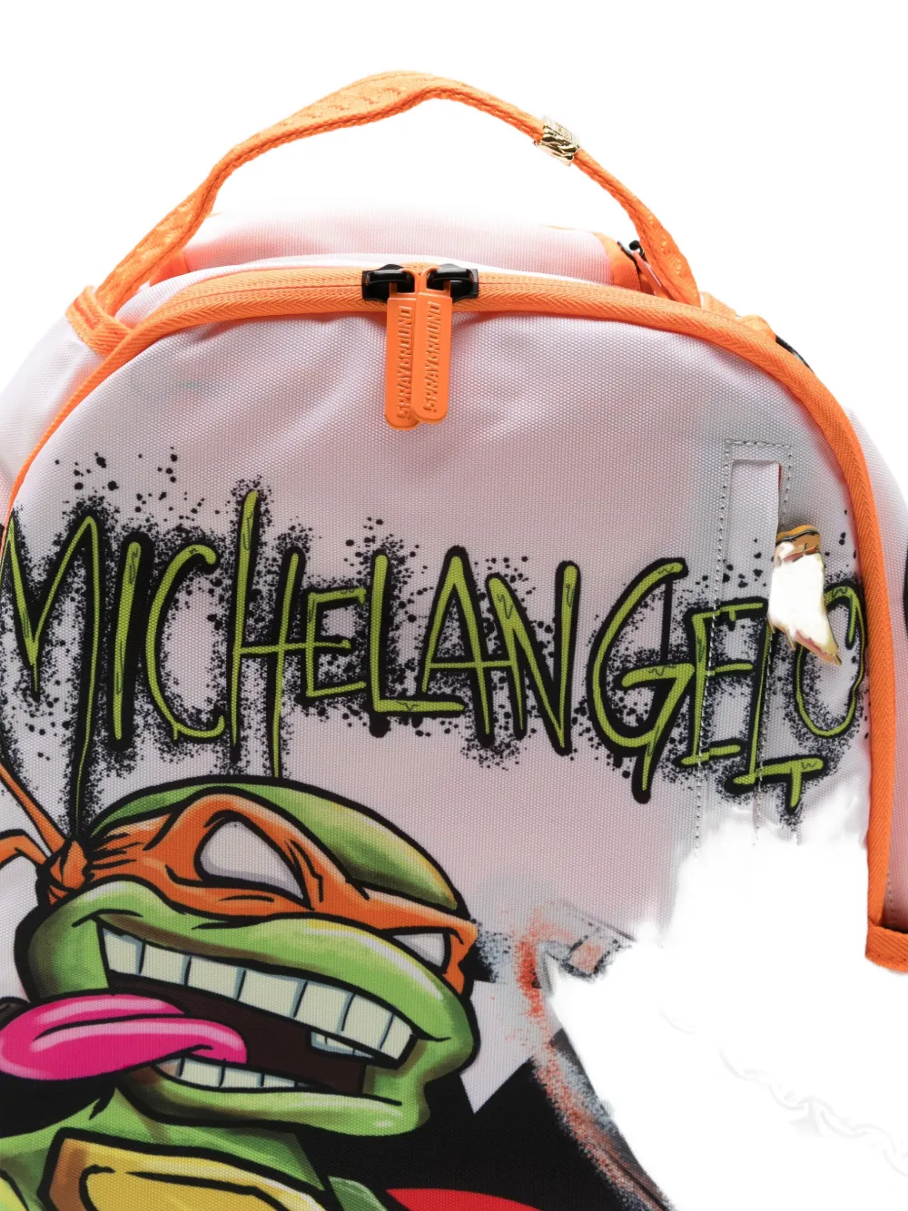 Sprayground Kid Michel Angelo Ninja Turtle Backpack In White