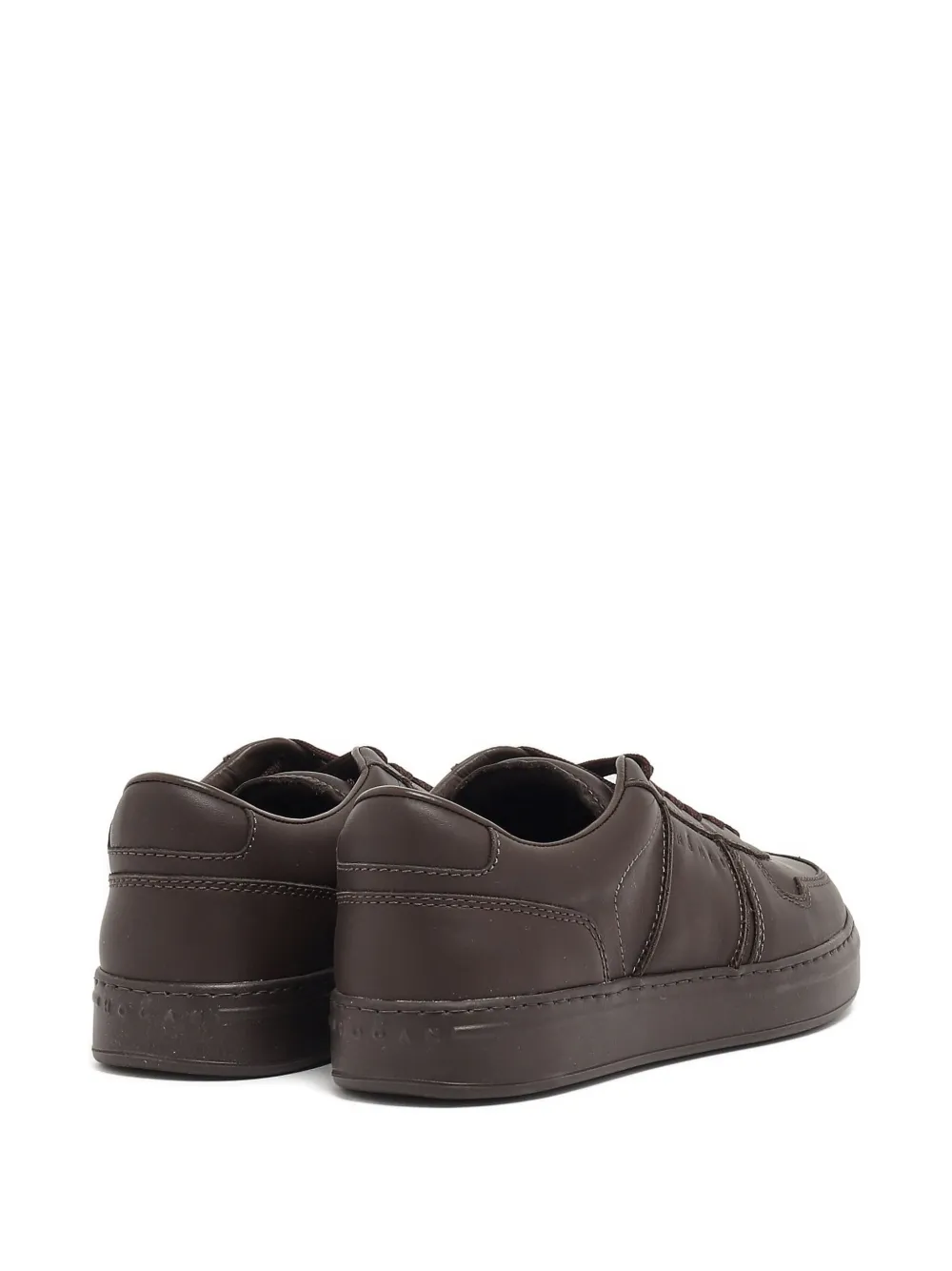 Hogan leather lace-up sneakers Brown