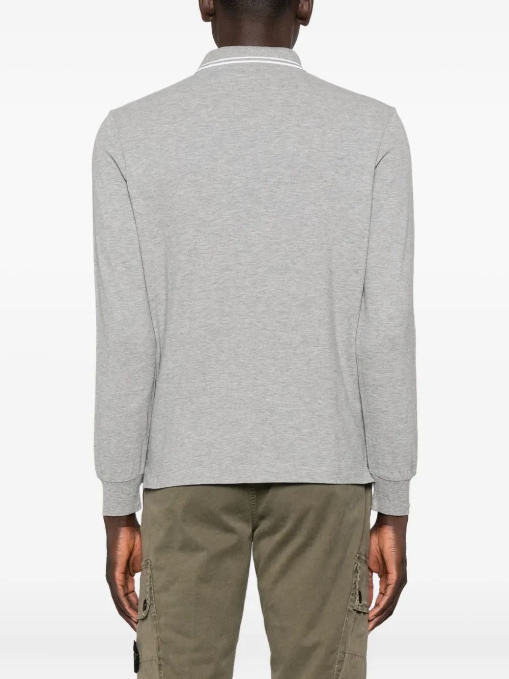 Stone Island Poloshirt met logopatch Grijs