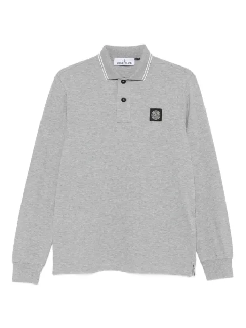 Stone Island logo-patch polo shirt