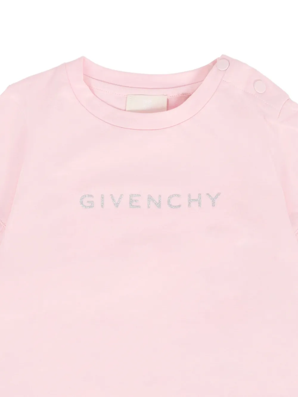 Givenchy Kids T-shirt met ruches en logo Roze