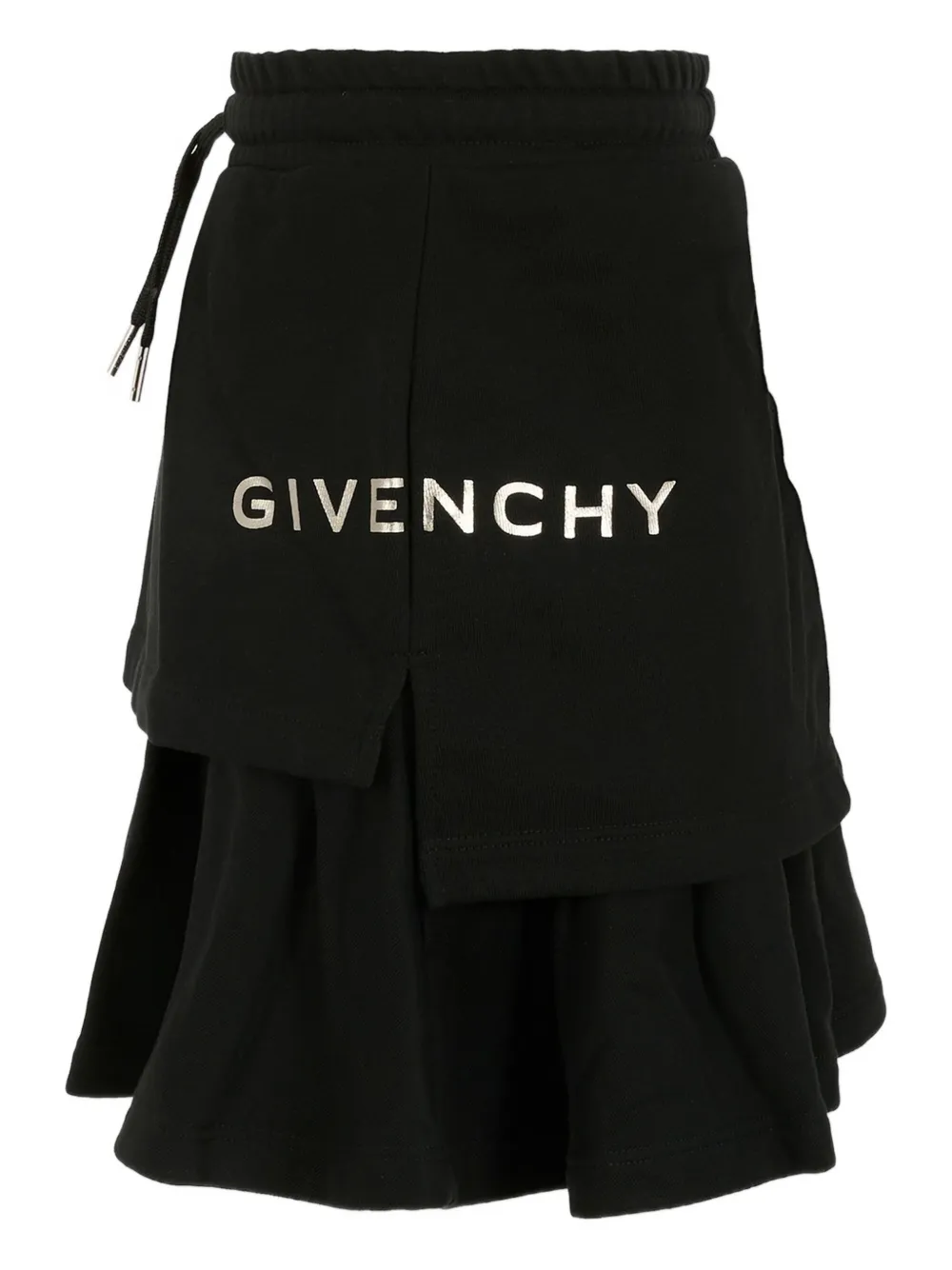 Givenchy Layered Ruffled Skirt In Black
