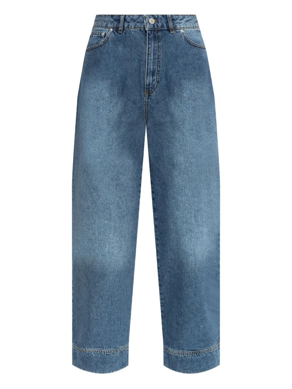 Officine Generale Naoko cuffed wide-leg jeans | Blue | Image 1
