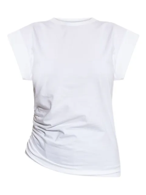 Officine Generale ruched-detail short-sleeve T-shirt