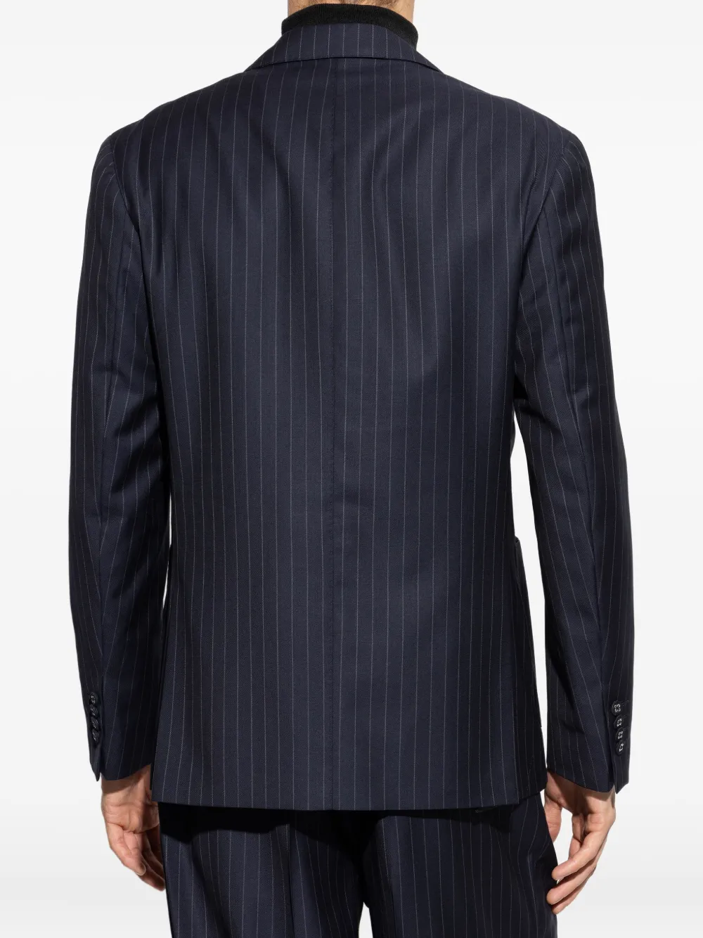 Officine Generale Kane blazer met krijtstreep Blauw
