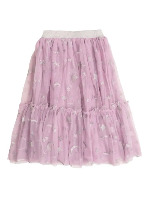 Stella McCartney Kids falda con volantes y estrellas estampadas