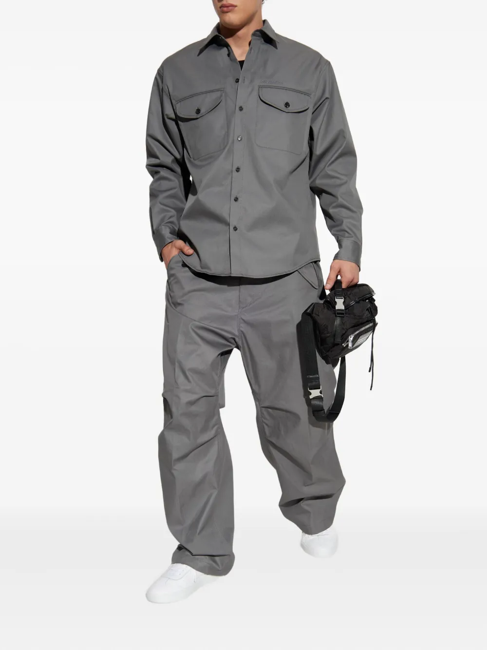 DSQUARED2 belted cotton pants | Wide Leg Pants | Image 2