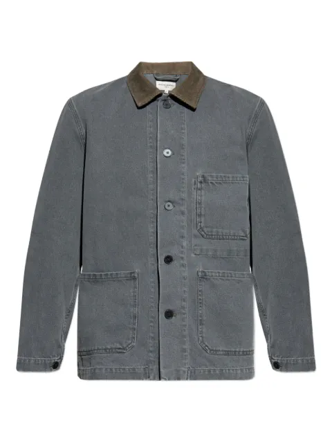 Officine Generale corduroy-collar denim shirt jacket
