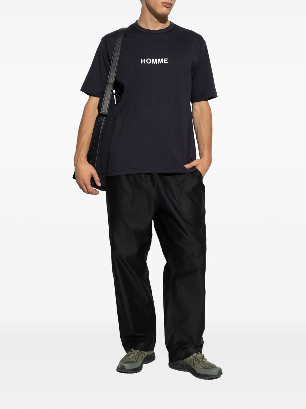 Comme Des Garçons Homme Deux Cotton T-shirt In Black