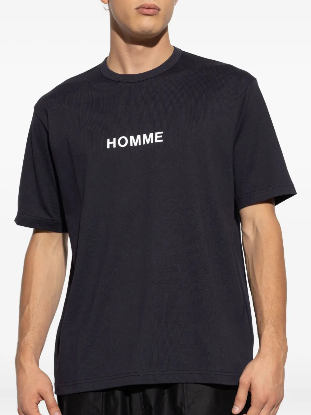 Comme Des Garçons Homme Deux Cotton T-shirt In Black