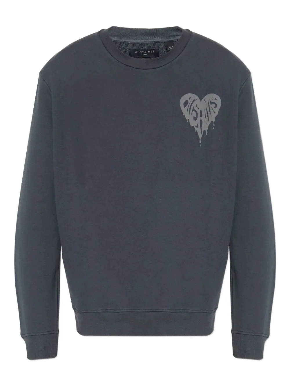 AllSaints sudadera con corazones estampados | negro | Image 1