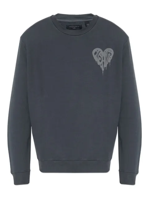 AllSaints heart-print cotton sweatshirt