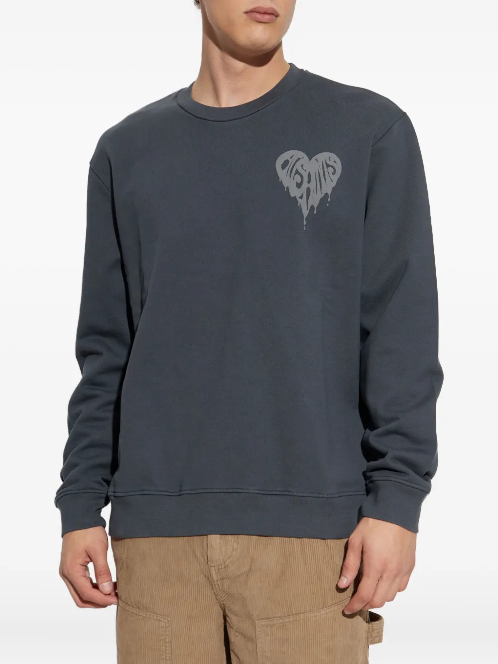 AllSaints Katoenen sweater met hartprint Zwart