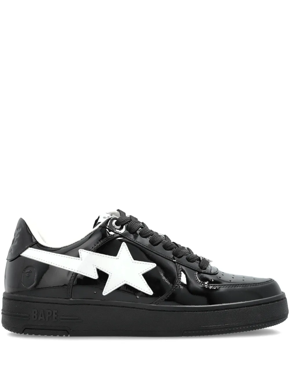 A BATHING APE STA #2 patent leather sneakers Black